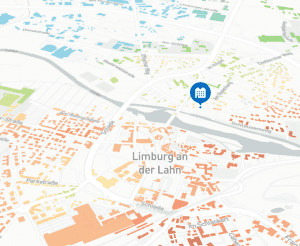 Eine Karte von Limburg an der Lahn mit farblichen Darstellung der verschiedenen Lagen.